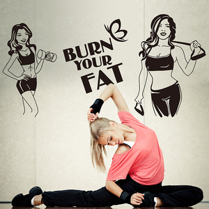 励志墙贴纸健身房美容会所瘦身spa女人文字美女性感装饰贴画减肥