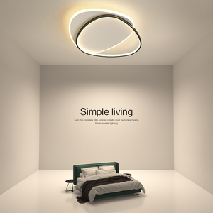 主卧室灯简约现代北欧超薄led灯具创意圆形艺术家用房间灯吸顶灯