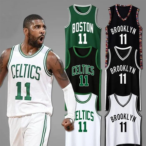 nba凯尔特人篮网独行侠欧文11号2号75周年城市版23款6标复古球衣