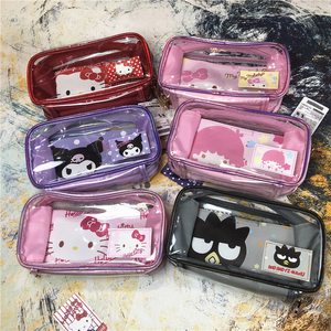 美乐蒂果冻pvc拉链防水少女心大容量收纳杂物化妆包学生文具笔袋