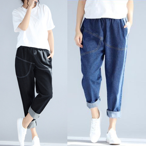 胯裆裤女牛仔
