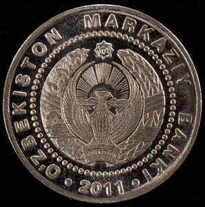 乌兹别克斯坦500索姆硬币 全新unc