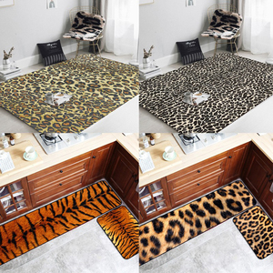 仿动物皮毛斑马老虎豹纹客厅沙发茶几地毯厨房卧室床边地垫可定制