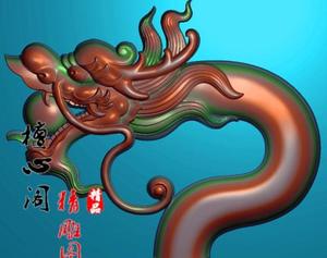 1783龙头拐杖拐棍工艺品挂件精雕图jdp灰度图电脑cnc浮雕图3d模型