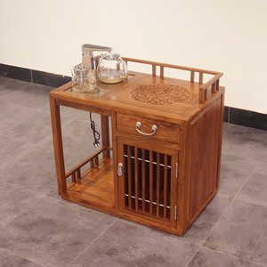 京瓷家具 刺猬紫檀茶几 实木烧水台新中式茶桌边角花梨木家具角几