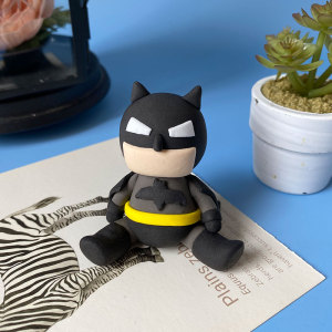 超轻粘土diy蝙蝠侠玩偶摆件生日礼物儿童情侣挂件手工视频材料包