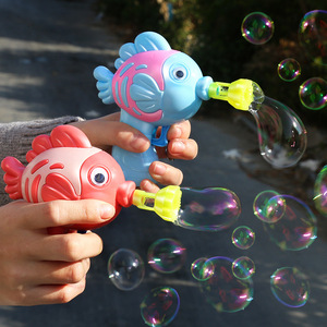 萌萌鱼手动惯性吹泡泡枪儿童玩具卡通夏天小丑鱼泡泡机户外玩具