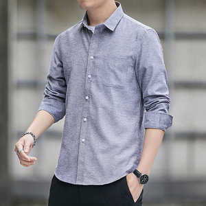 圆领衬衫男大码