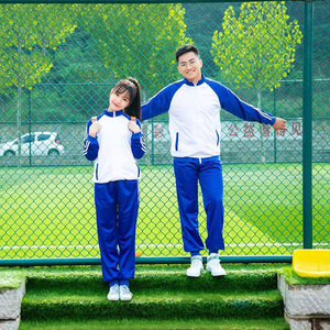 匆匆那年校服套装高中生初中小学生运动红蓝白毕业班服学院风夏季