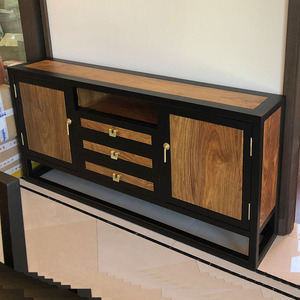 新中式刺猬紫檀电视柜苏梨上品视听柜实木简约影视柜双色红木家具