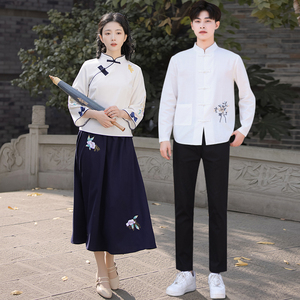 民国风女装中国风五四青年学生装班服男女款大合唱朗诵比赛演出服