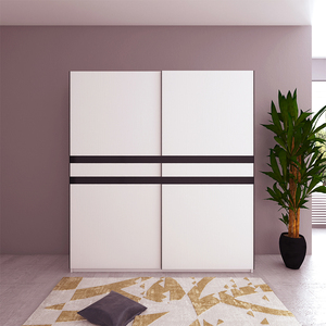 简约现代推拉门衣柜卧室收纳滑门衣橱吊移门柜定制儿童移门衣柜