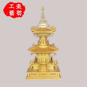 中国木雕挂件装饰品家居礼品摆件可组装式日式多宝塔