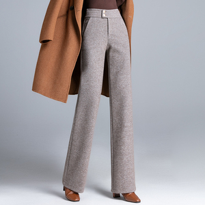 羊绒阔腿裤外穿毛呢