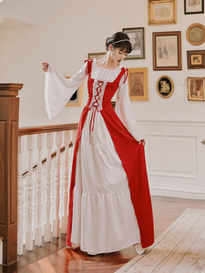 欧洲宫廷风复古长款礼服欧式中世纪演出服反串表演服歌颂话剧女装