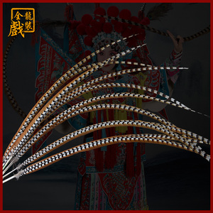 全龙文化天然野山鸡毛野鸡羽毛 京剧戏曲翎子天然雉鸡毛雉尾 翎子