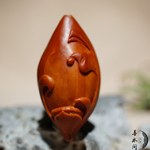 善水间橄榄核雕单核单粒无相佛核雕 纯手工单籽吊坠