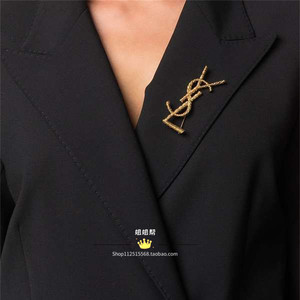 022折扣款 韩国代购saint laurent胸针男女通用ysl麻花配饰