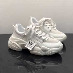 超洋气拉风~显脚小ad hepburn5cm增高真皮牛皮老爹鞋女百搭运动鞋