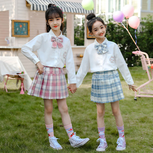 姐妹装女儿童春装一大一小春秋11裙子10岁闺蜜装小学生二人套装jk
