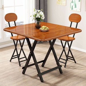 可家用四方桌子正方形餐桌折叠方桌80x80小户型摆摊饭桌70cm吃饭