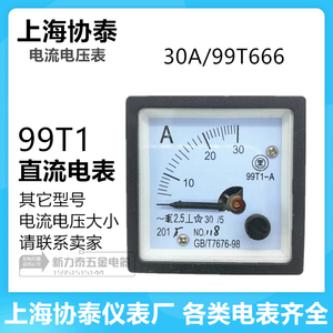 上海协泰交直流电流电压表99T1 30A GB/T7676-98（99T666）指针式
