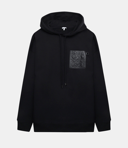 loewe/罗意威 男新款anagram皮革补丁套头衫连帽衫卫衣h526y25j12