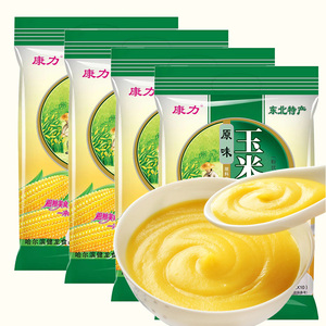 康力原味玉米糊400g*4袋 独立包装速食冲饮粉原味早餐糊涂粥米糊