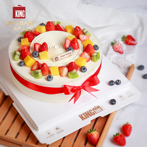 金贝儿kingbaby幸福时刻25cm新鲜水果生日蛋糕四川广元同城配送