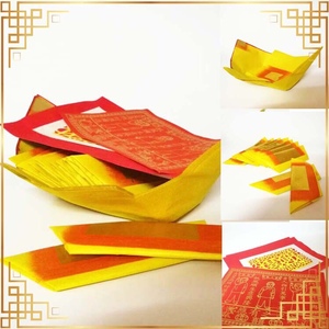潮汕拜神祭祀用品纸作 正锡箔折好大金金丝 初一,十五拜神明用品