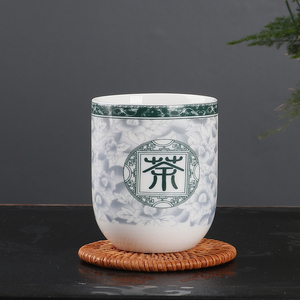 陶瓷茶具中式青花瓷水杯茶杯提梁杯家用大容量杯子茶具大号主人杯