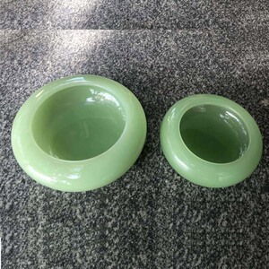 玉石阿富汗玉青玉烟灰缸鱼缸摆件家居办公桌客厅摆件工艺品摆设