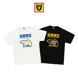 【现货】human made 22ss经典logo北极熊印花圆领竹节男女短袖t恤