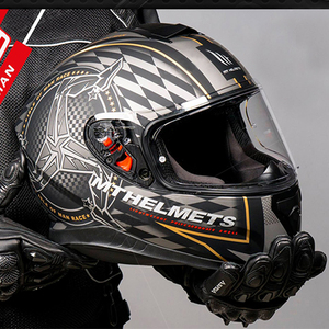 西班牙mt雷神3双镜片摩托车头盔全盔赛车夏季四季机车男女安全帽