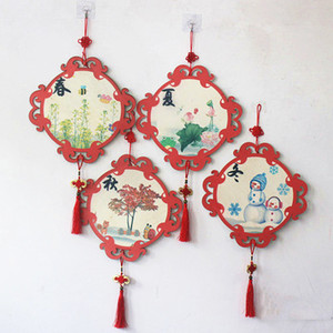 幼儿园走廊中国风环创木质彩印琵琶乐器吊饰民族风格装饰空中挂饰