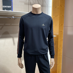 比音勒芬男装正品t恤 秋季新品圆领时尚休闲长袖卫衣 363205605