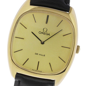 日本直邮二手中古正品omega欧米茄deville碟飞镀金手动机械男表