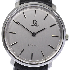 日本直邮二手正品真品omega欧米茄deville碟飞皮带手动机械男表