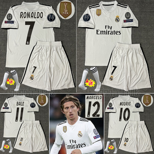 00小朋友87872663淘宝皇马1819赛季主场球衣 带欧冠印章 世俱杯印章