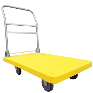 台湾得胜手推车塑钢平板小车拉货拖车品牌静音300公斤运货折叠车