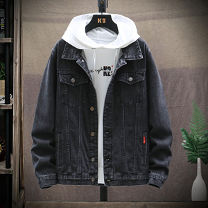 yishion/以纯牛仔外套男秋季新款工装宽松潮流休闲外穿牛仔衣夹克