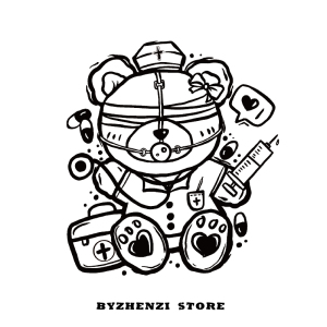 榛子本铺 暴力熊暗黑甜酷风果汁防水持久草本纹身贴半永久小熊手