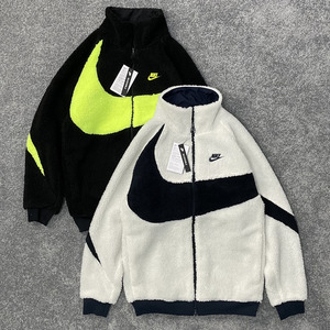 国内现货 nike big swoosh大钩 日本限定 摇粒绒双面夹克外套20aw