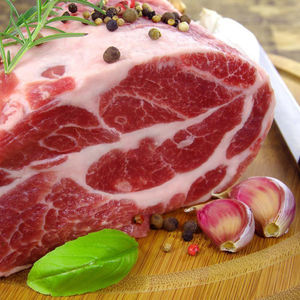 新鲜现杀土猪梅花肉猪颈肉雪花猪肉黑猪土猪肉新鲜冷运梅头肉500g