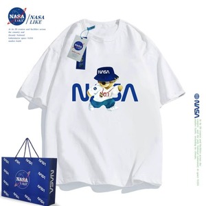 NASA小熊儿童t恤短袖夏装男童潮牌亲子装一家三口母女父子装上衣