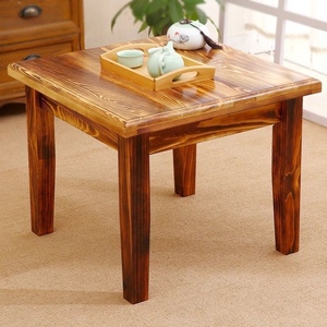 实木小方桌家用矮桌吃饭四方桌子复古客厅茶桌阳台木头桌正方形