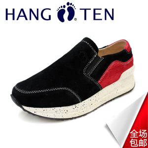 绒牛皮时尚厚底坡跟真皮女鞋单t0637604振兴美国欢腾正品折扣店238