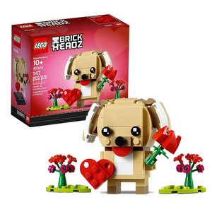 乐高40349 情人节小狗 lego 节日限定款 大头方头仔 积木玩具