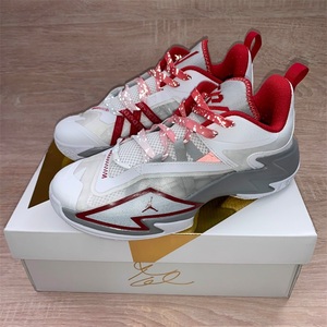 适配aj1 take3 pf篮球鞋威少3简版白红国内版红黄泼墨夜光鞋带