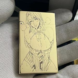 佐罗zorro织田性感美女煤油纯铜朗声精雕打火机 男士送礼送兄弟